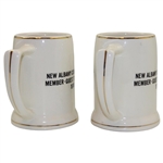 Two (2) 1974 Member-Guest Tournament '1922' New Albany Country Club NACC Ceramic Beer Mugs