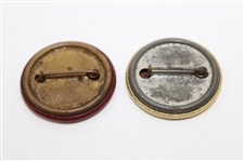 1939 & 1941 P.G.A. Metropolitan Section Championship Badges - Gene Sarazen & Al Brosch Wins