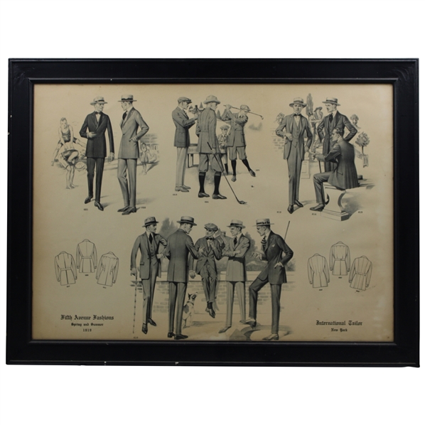 1919 Fifth Avenue Fashions Spring & Summer International Tailor Golf Clothing Advertisement - Framed