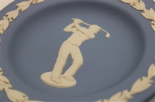 Two (2) Wedgwood 1950's Era Golfer in Relief Plates/Bowls with Raised Edge