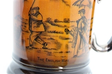 Arthur Wood Sports Series 'The English Wife/The American Husband' Porcelain Mug by Royal Bradwell