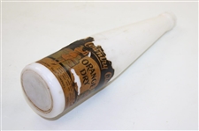 c.1930 Country Club Orange Dry Soda in White Milk Glass Bottle