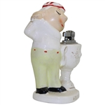 Ceramic 1962 Pre-Swing Golfer with Trophy Lighter - Amico Import - Japan