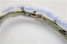Vintage Oval Ceramic Serving Dish Manufactured by The Lamberton Scammell Co. 