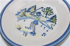 Three (3) Golf Themed Ceramic Plates - Zanesville Golf Club, Lady Golfer & Bag w/Clubs