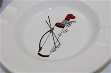 Three (3) Golf Themed Ceramic Plates - Zanesville Golf Club, Lady Golfer & Bag w/Clubs