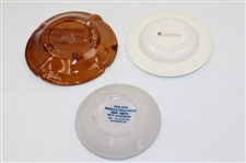 Three (3) Golf Themed Ceramic Plates - Zanesville Golf Club, Lady Golfer & Bag w/Clubs