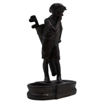 Golf Caddy with Bag & Clubs Statue