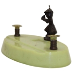 Cunningham Products Pre-Swing Male Golfer Statue Marble Pen Desk Set - New York