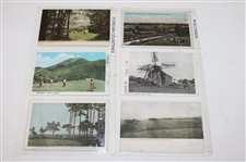 Eighty One (81) Various Early 1900's Laminated Golf Themed Post Cards