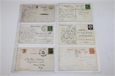 Eighty One (81) Various Early 1900's Laminated Golf Themed Post Cards
