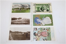 Eighty One (81) Various Early 1900's Laminated Golf Themed Post Cards