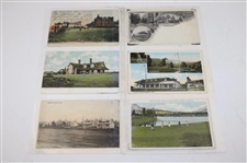 Eighty One (81) Various Early 1900's Laminated Golf Themed Post Cards