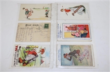 Seventy Eight (78) Various Early 1900's Laminated Golf Themed Post Cards
