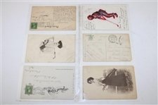 Seventy Eight (78) Various Early 1900's Laminated Golf Themed Post Cards