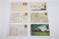 Seventy Eight (78) Various Early 1900's Laminated Golf Themed Post Cards