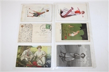 Seventy (70) Various Early 1900's Laminated Golf Themed Post Cards
