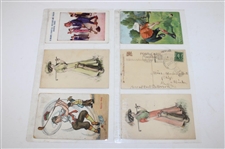 Seventy (70) Various Early 1900's Laminated Golf Themed Post Cards