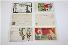 Seventy (70) Various Early 1900's Laminated Golf Themed Post Cards