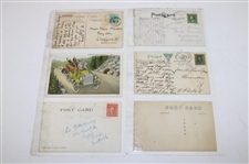 Seventy (70) Various Early 1900's Laminated Golf Themed Post Cards