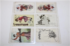 Seventy (70) Various Early 1900's Laminated Golf Themed Post Cards
