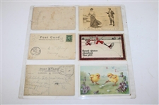 Seventy (70) Various Early 1900's Laminated Golf Themed Post Cards