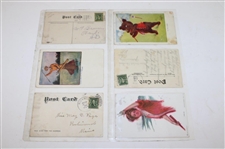 Seventy (70) Various Early 1900's Laminated Golf Themed Post Cards