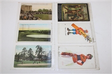Seventy (72) Various Early 1900's Laminated Golf Themed Post Cards