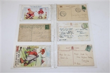 Seventy (72) Various Early 1900's Laminated Golf Themed Post Cards