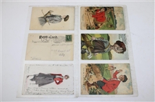 Seventy (72) Various Early 1900's Laminated Golf Themed Post Cards