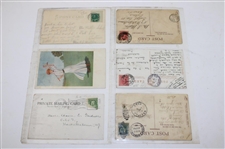 Seventy (72) Various Early 1900's Laminated Golf Themed Post Cards