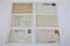 Seventy Five (75) Various Early 1900's Laminated Golf Themed Post Cards