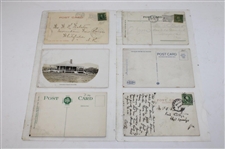 Seventy Five (75) Various Early 1900's Laminated Golf Themed Post Cards