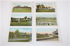 Seventy Five (75) Various Early 1900's Laminated Golf Themed Post Cards