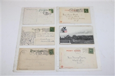 Seventy Five (75) Various Early 1900's Laminated Golf Themed Post Cards