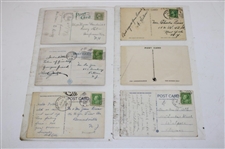 Seventy (70) Various Early 1900's Laminated Golf Themed Post Cards
