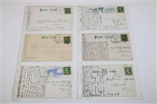 Seventy (70) Various Early 1900's Laminated Golf Themed Post Cards