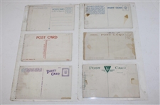 Seventy (70) Various Early 1900's Laminated Golf Themed Post Cards