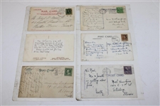Seventy (70) Various Early 1900's Laminated Golf Themed Post Cards