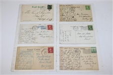 Seventy Four (74) Various Early 1900's Laminated Golf Themed Post Cards