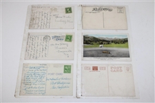Seventy Four (74) Various Early 1900's Laminated Golf Themed Post Cards