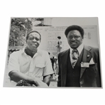 1978 Lee Elder with NFL WR Odell Barry at Houston Open Press Photo