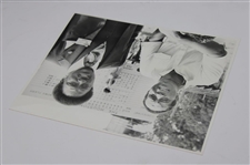 1978 Lee Elder with NFL WR Odell Barry at Houston Open Press Photo