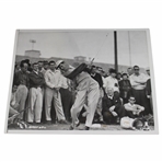 1956 Cary Middlecoff Post-Swing in Front of Crowd at 1956 LA Open Press Photo