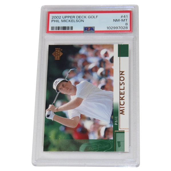 2002 Upper Deck Golf #41 Phil Mickelson PSA NM-MT 8