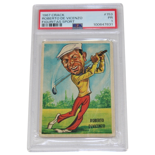 1967 Crack Roberto De Vicenzo Figuritas Sport #153 PSA Pr 1