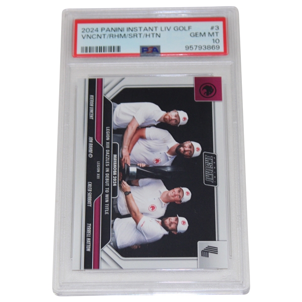 2024 Panini Instant Liv Golf Vncnt/Rhm/Htn #3 PSA GEM MT 10