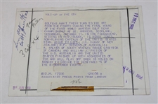 1958 Bobby Jones World Amateur at St. Andrews Hold-Up at the 4th Wire Photo 