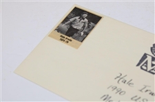 1990 U. S. Open at Medinah Cachet w/Francis Ouimet Stamp & Hale Irwin Clipping