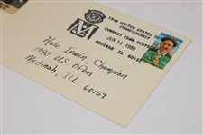 1990 U. S. Open at Medinah Cachet w/Francis Ouimet Stamp & Hale Irwin Clipping